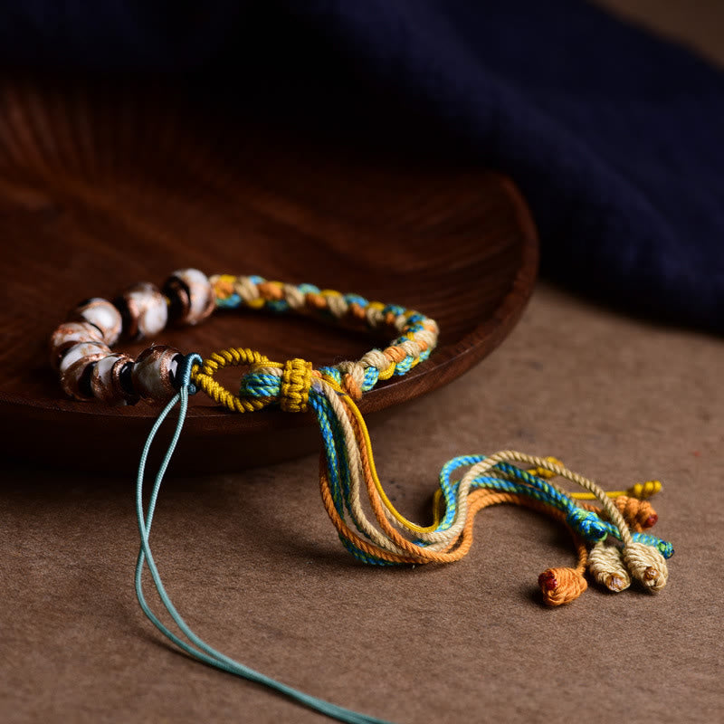 Bracelet en Buddha Stones, verre Liuli du Tibet, porte-bonheur pour la santé et la sécurité - image 9