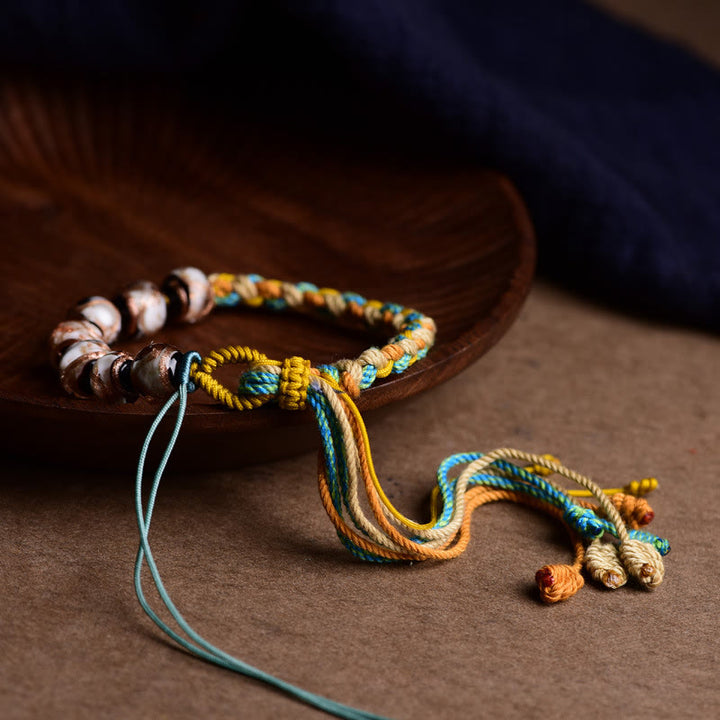 Bracelet en Buddha Stones, verre Liuli du Tibet, porte-bonheur pour la santé et la sécurité - image 9