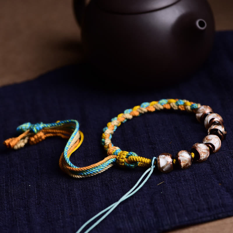 Bracelet en Buddha Stones, verre Liuli du Tibet, porte-bonheur pour la santé et la sécurité - image 8