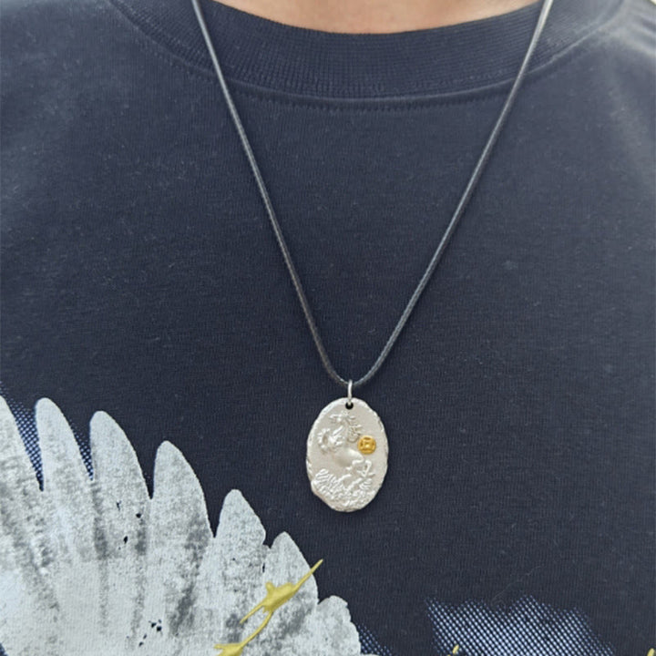 Buddha Stones, argent sterling 999, année du Cheval, pendentif collier de prospérité, chaîne en argent sterling 925. - image 4