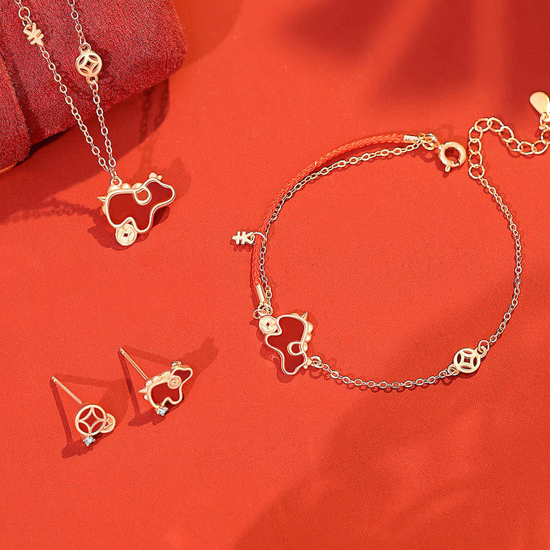 Bracelet porte-bonheur en argent sterling 925 Buddha Stones, année du Cheval, cordon rouge et breloque en agate rouge. - image 23