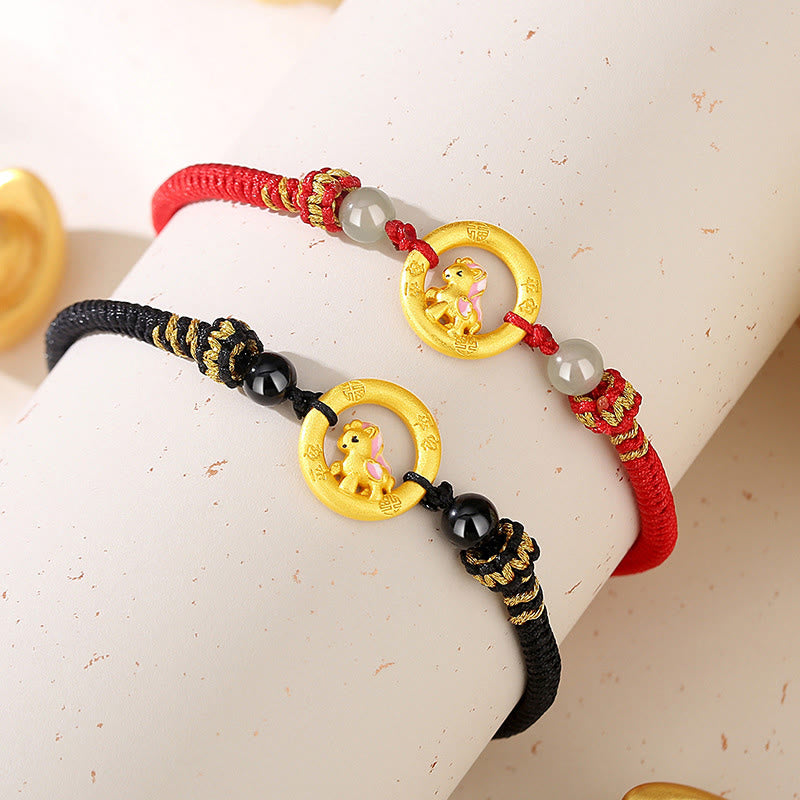 Collier pendentif porte-bonheur en argent sterling 925 avec boucle de la paix et symbole Fu, Buddha Stones, année du Cheval - image 21