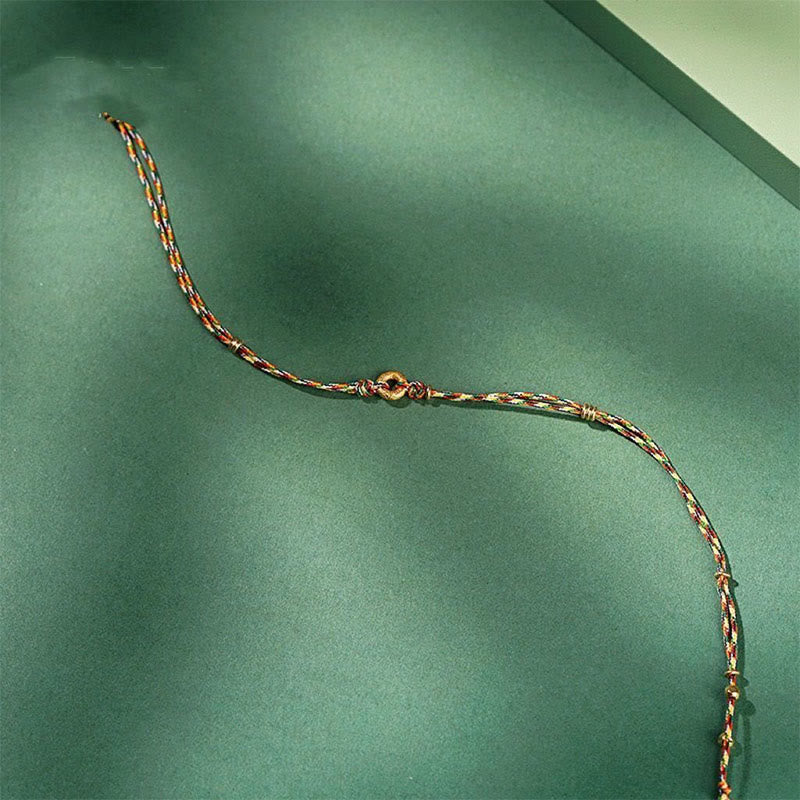 Bracelet porte-bonheur multicolore en Buddha Stones, fait main, boucle de la paix, pour enfant et adulte. - image 2