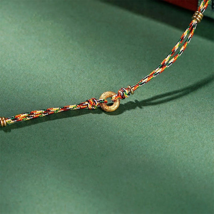 Bracelet porte-bonheur multicolore en Buddha Stones, fait main, boucle de la paix, pour enfant et adulte. - image 3