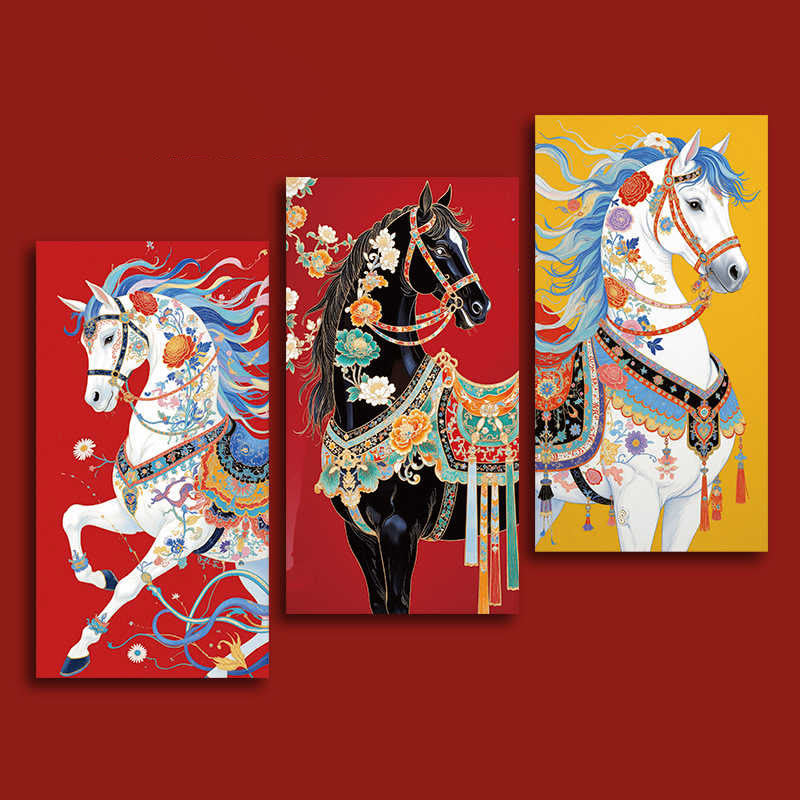 Buddha Stones (6 pièces) - Enveloppe rouge chinoise colorée - Année du Cheval 2026 - image 11