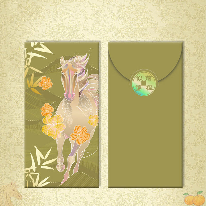 Buddha Stones ( lot de 6) - Enveloppe rouge chinoise multicolore - Attirez la richesse pour l'année du Cheval 2026 ! - 6 pièces Un avenir brillant et réussi - image 16