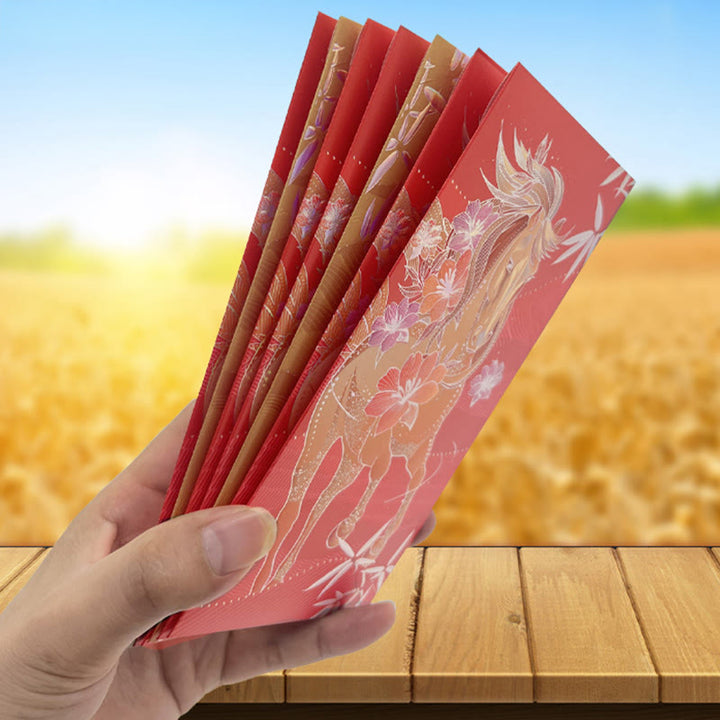 Buddha Stones ( lot de 6) - Enveloppe rouge chinoise multicolore - Attirez la richesse pour l'année du Cheval 2026 ! - image 23