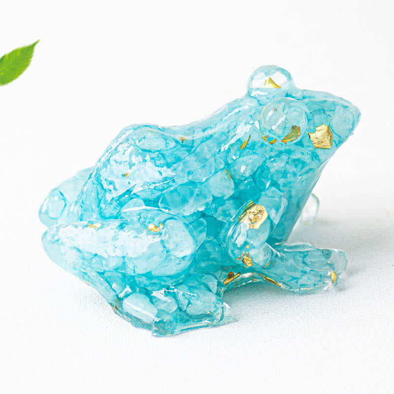Statue décorative de petite grenouille en résine cristal et Buddha Stones, inspirée de la passion - image 32