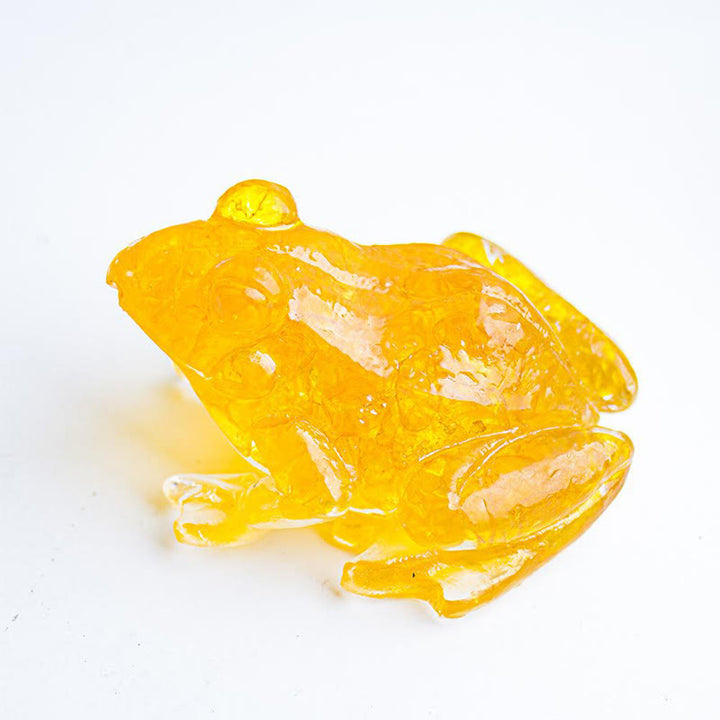 Statue décorative de petite grenouille en résine cristal et Buddha Stones, inspirée de la passion - Décorations en citrine (65*55*38 mm) - image 22