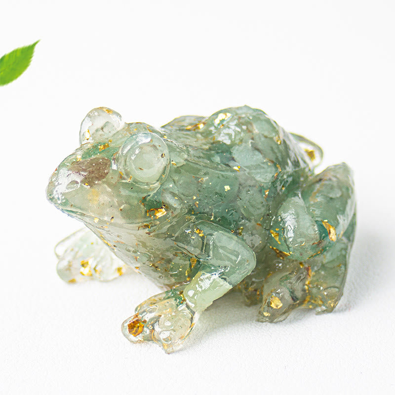 Statue décorative de petite grenouille en résine cristal et Buddha Stones, inspirée de la passion - image 12