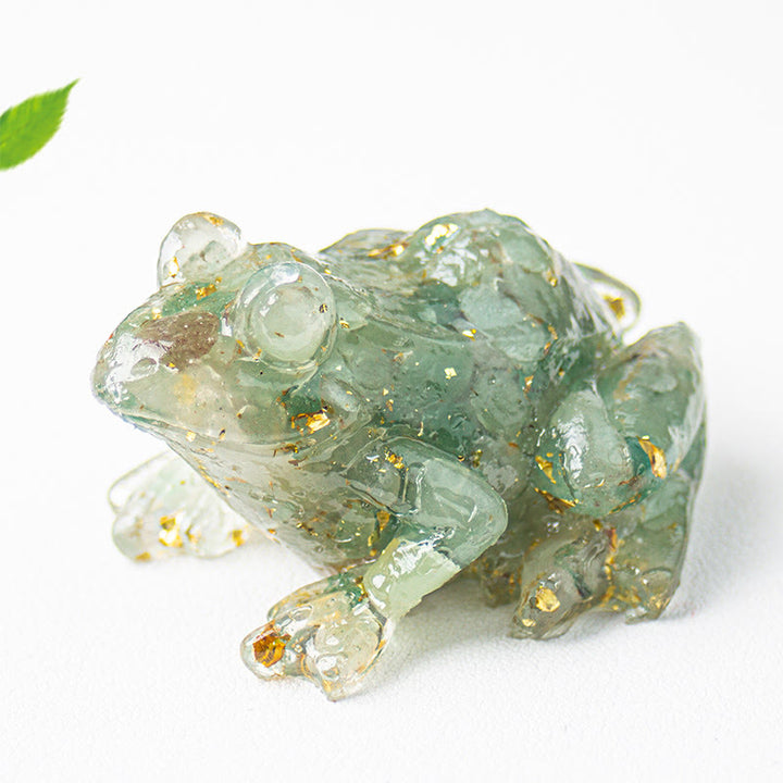 Statue décorative de petite grenouille en résine cristal et Buddha Stones, inspirée de la passion - image 12