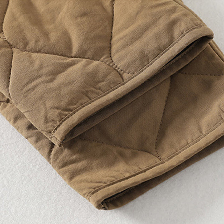 Manteau en coton pour femme, manches longues, col en V, boutons simples, Buddha Stones , avec poches - image 4