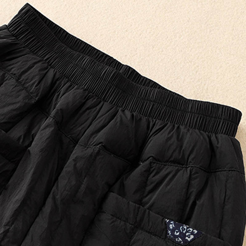 Pantalon d'hiver thermique patchwork en coton pour femme Buddha Stones avec poches - image 9