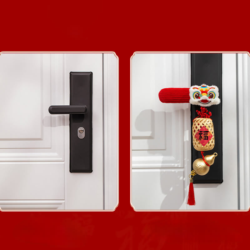 Buddha Stones, Année du Cheval, Lion Dansant, Personnage Fu, Poignée de Porte, Décoration de Bénédiction - image 6