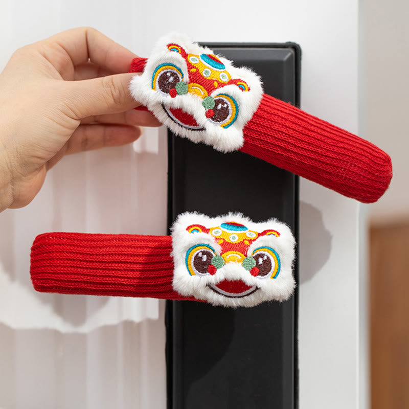 Buddha Stones, Année du Cheval, Lion Dansant, Personnage Fu, Poignée de Porte, Décoration de Bénédiction - image 2