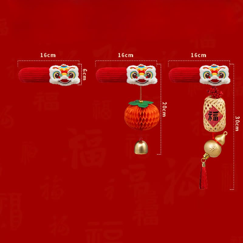 Buddha Stones, Année du Cheval, Lion Dansant, Personnage Fu, Poignée de Porte, Décoration de Bénédiction - image 11