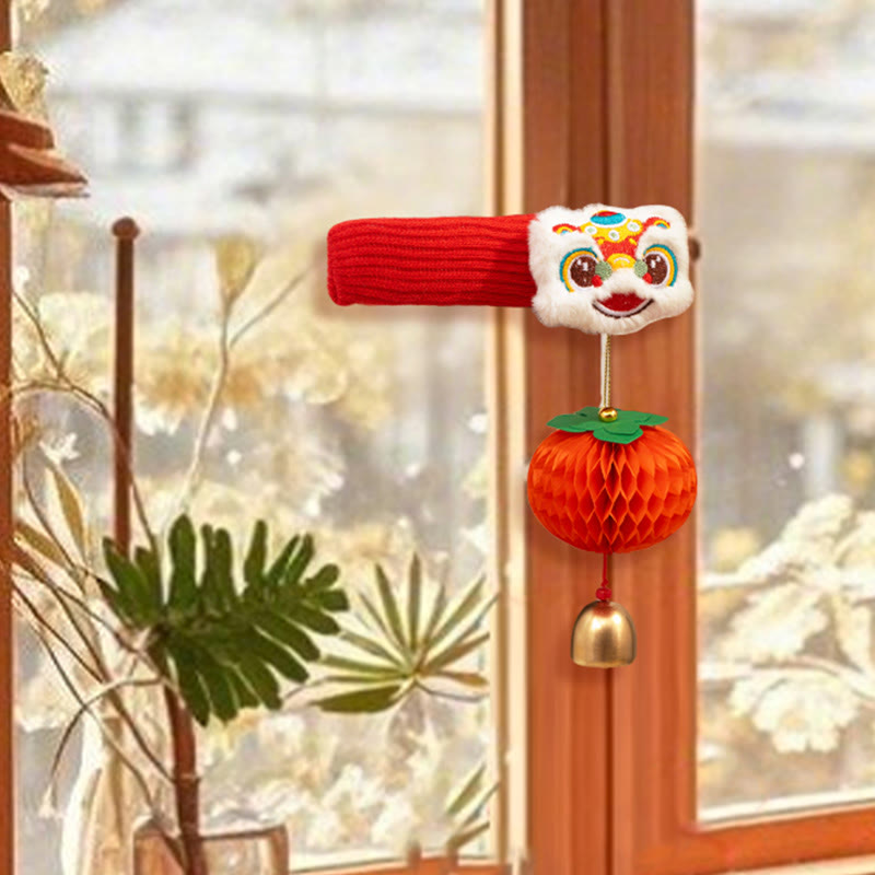 Buddha Stones, Année du Cheval, Lion Dansant, Personnage Fu, Poignée de Porte, Décoration de Bénédiction - image 9