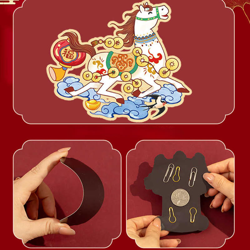 Buddha Stones Année du Cheval, aimant décoratif pour réfrigérateur, bénédictions - image 20