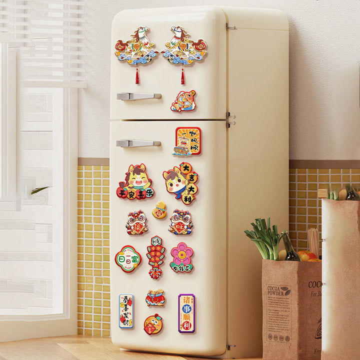 Buddha Stones Année du Cheval, aimant décoratif pour réfrigérateur, bénédictions - image 10