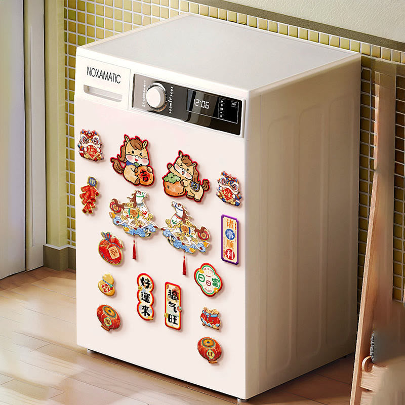 Buddha Stones Année du Cheval, aimant décoratif pour réfrigérateur, bénédictions - image 11