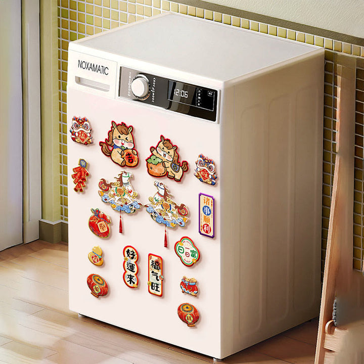 Buddha Stones Année du Cheval, aimant décoratif pour réfrigérateur, bénédictions - image 11