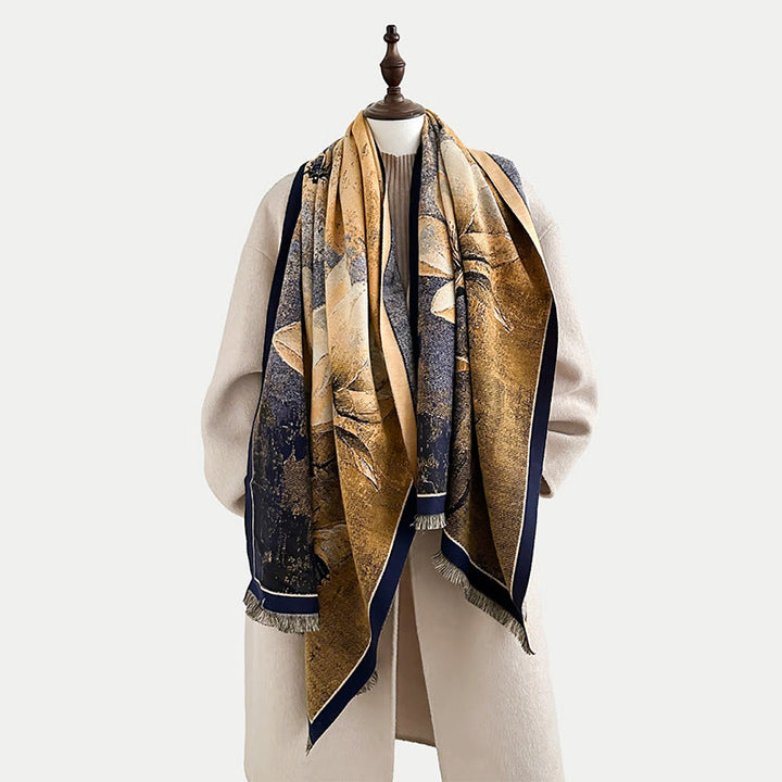 Écharpe-châle douce à motif papillon magnolia d'hiver et Buddha Stones - image 7