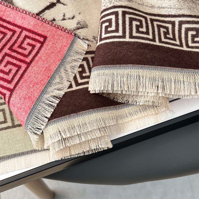 Buddha Stones, fleurs de prunier d'automne, motif peinture à l'encre, écharpe-châle douillette - image 15