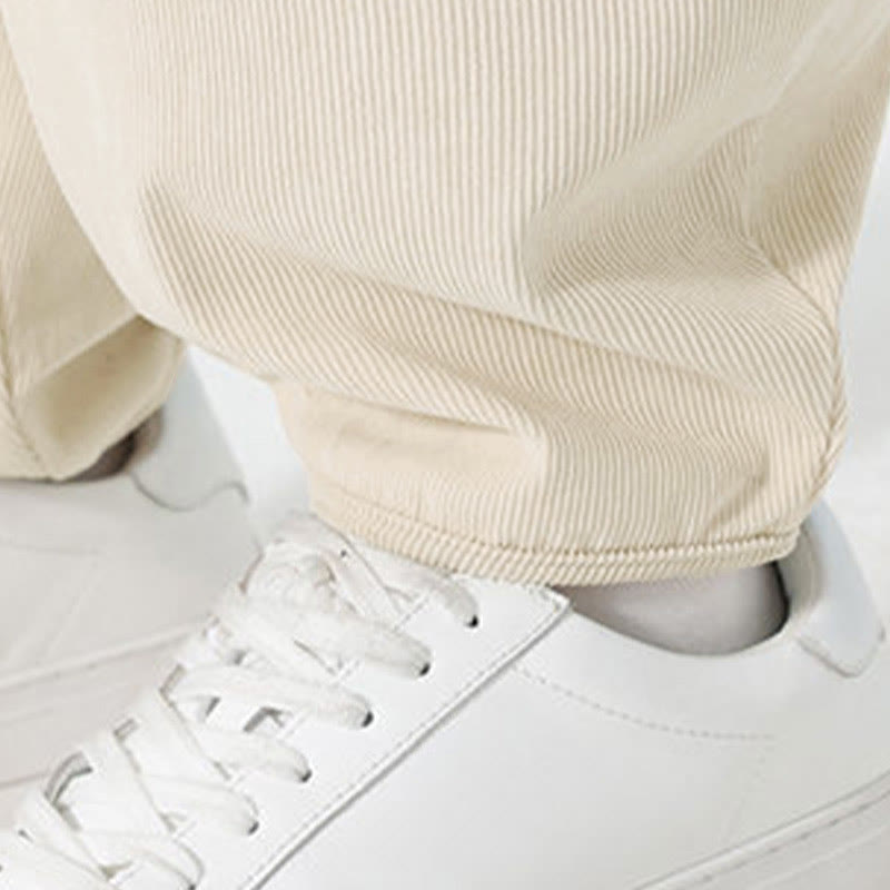 Pantalon harem homme en velours côtelé uni Buddha Stones Fall avec poches - image 18