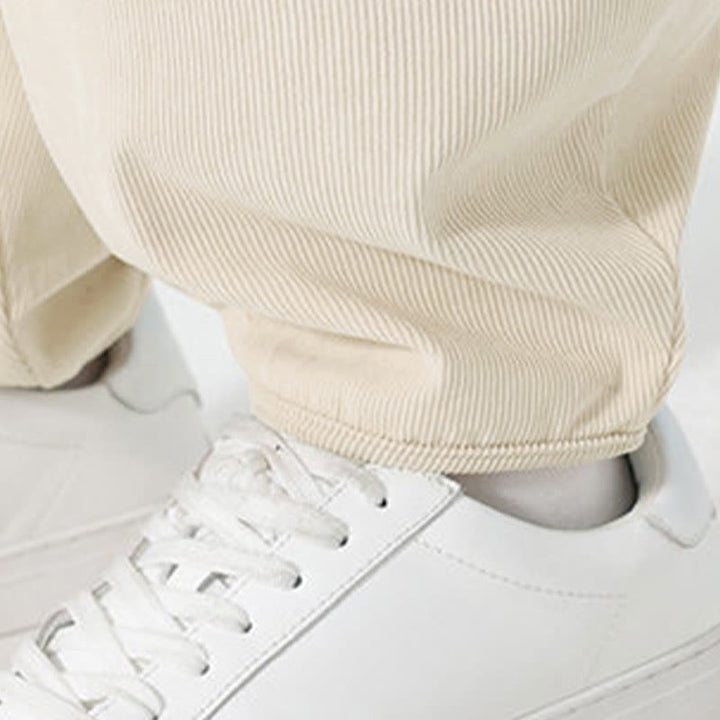 Pantalon harem homme en velours côtelé uni Buddha Stones Fall avec poches - image 18