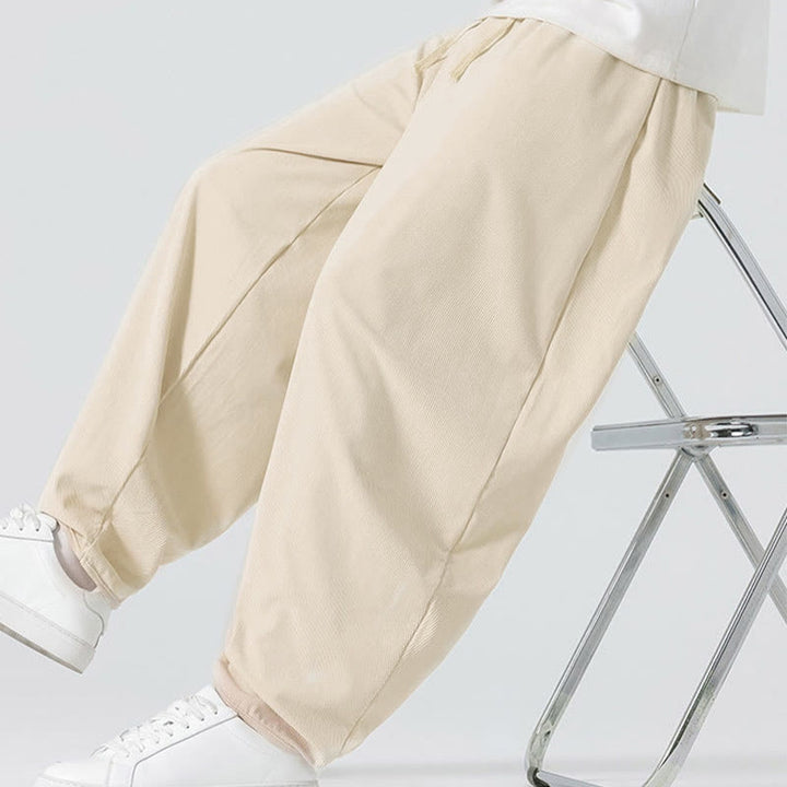 Pantalon harem homme en velours côtelé uni Buddha Stones Fall avec poches - image 15