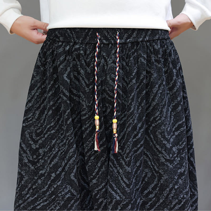 Pantalon harem pour homme en velours côtelé de coton et lin, motif Buddha Stones, cordon de serrage, poches - image 19