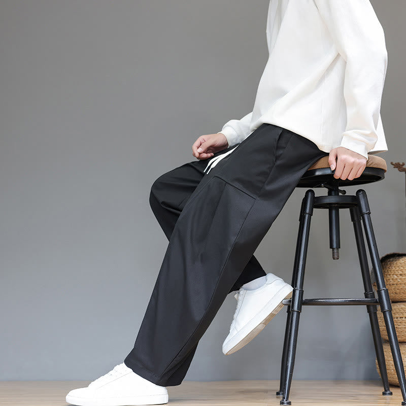 Pantalon harem court pour homme en coton pur couleur automne Buddha Stones avec poches - image 29