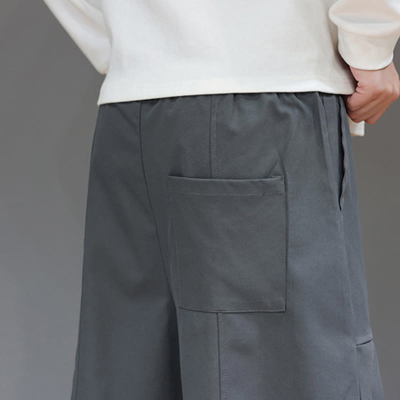 Pantalon harem court pour homme en coton pur couleur automne Buddha Stones avec poches - image 20