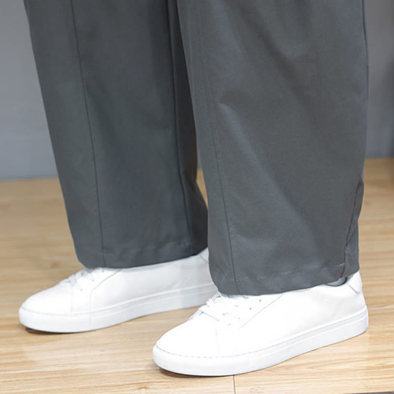 Pantalon harem court pour homme en coton pur couleur automne Buddha Stones avec poches - image 21