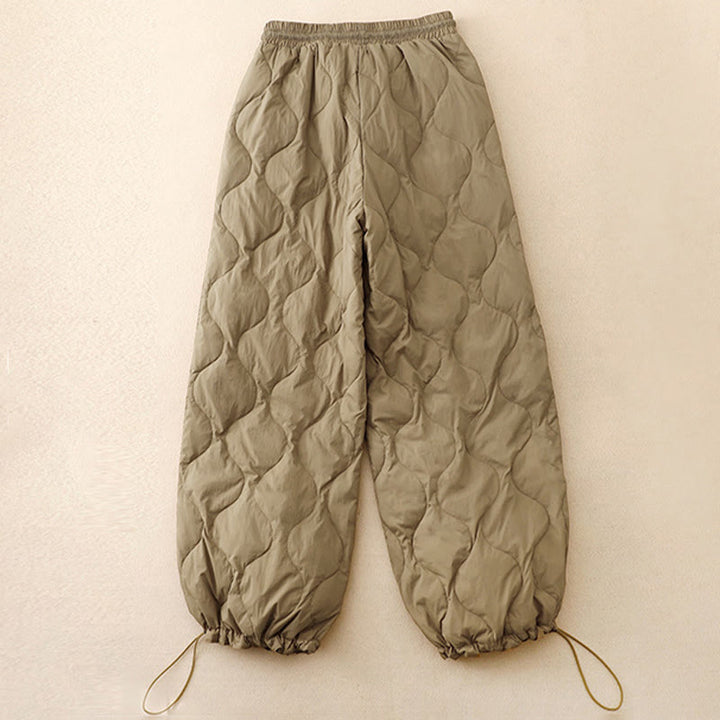 Pantalon d'hiver chaud pour femme, longueur cheville, avec poches, motif lignes courbes et Buddha Stones - image 1