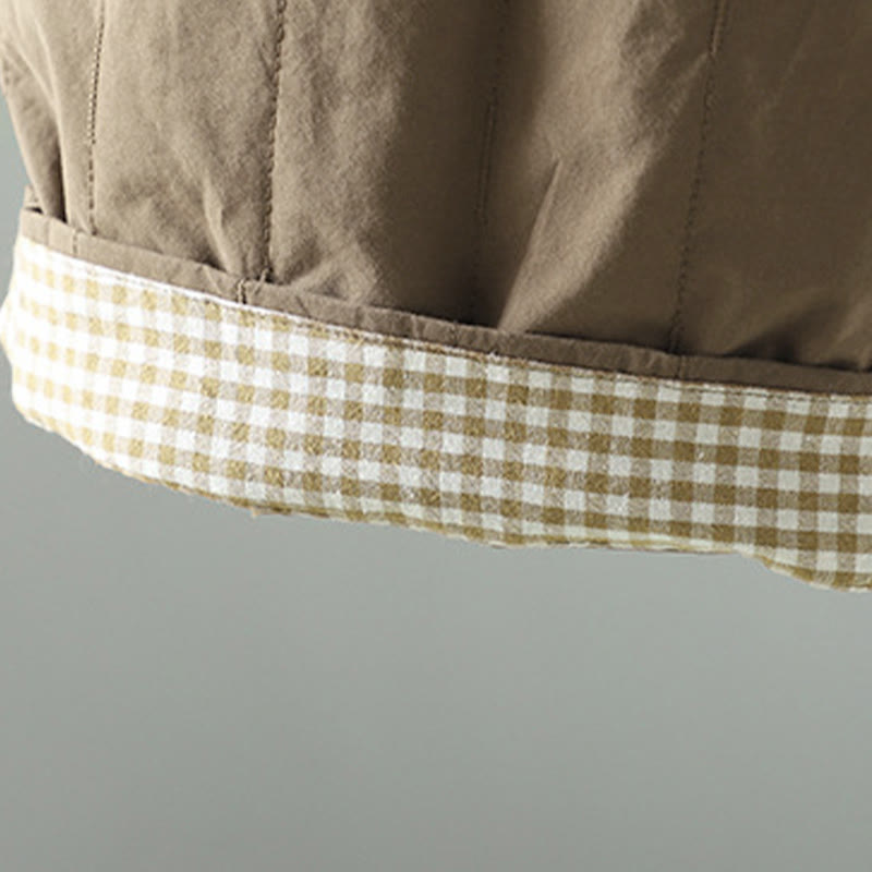 Pantalon harem pour femme avec poches, en coton doublé polaire, à rayures droites et motifs de Buddha Stones - image 5