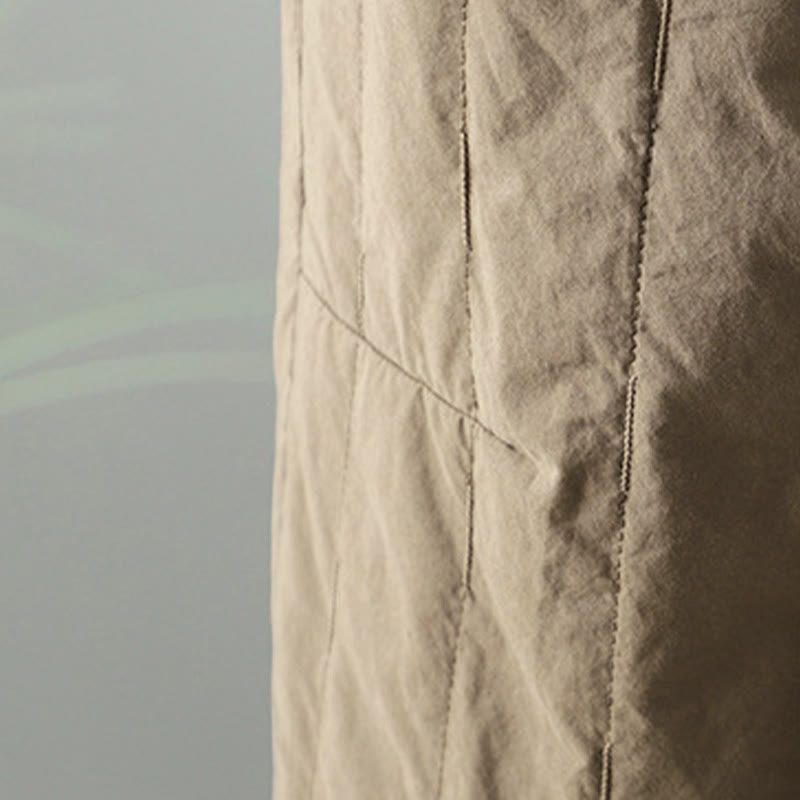 Pantalon harem femme en coton à rayures droites et motifs de Buddha Stones, avec poches - image 4