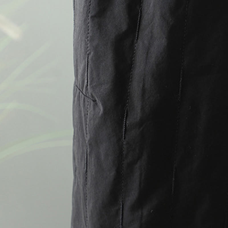 Pantalon harem femme en coton à rayures droites et motifs de Buddha Stones, avec poches - image 9