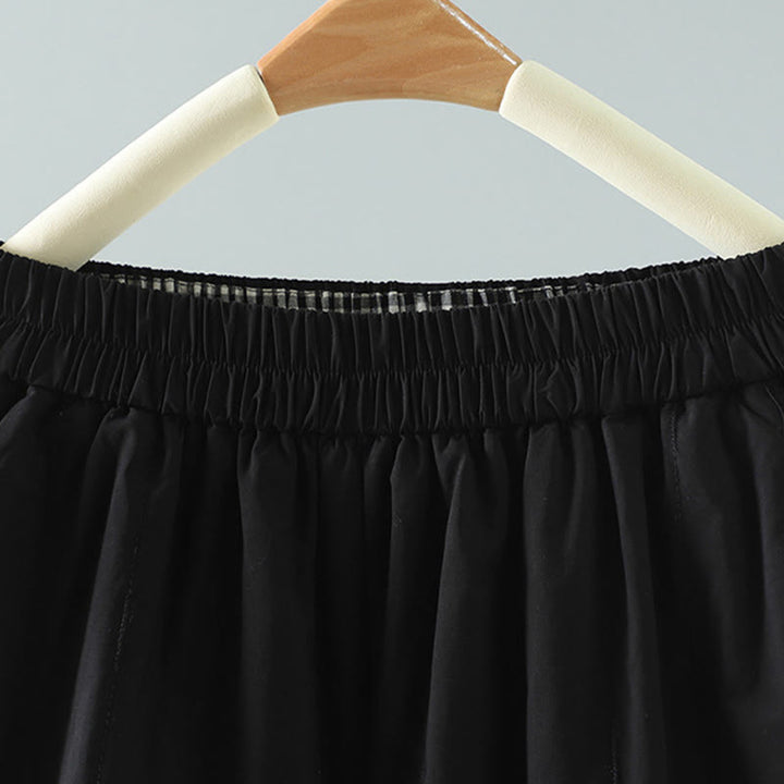 Pantalon harem femme en coton à rayures droites et motifs de Buddha Stones, avec poches - image 7