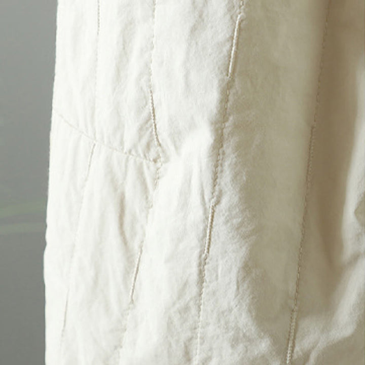 Pantalon harem pour femme avec poches, en coton doublé polaire, à rayures droites et motifs de Buddha Stones - image 19