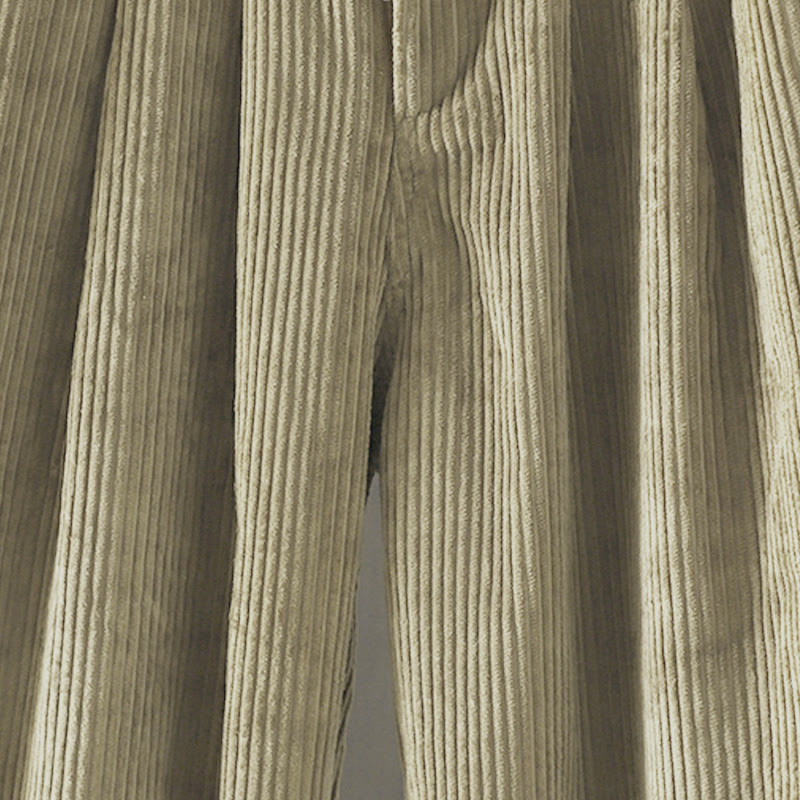 Pantalon Buddha Stones d'hiver en velours côtelé uni pour femme, taille haute, doublé polaire et poches - image 22