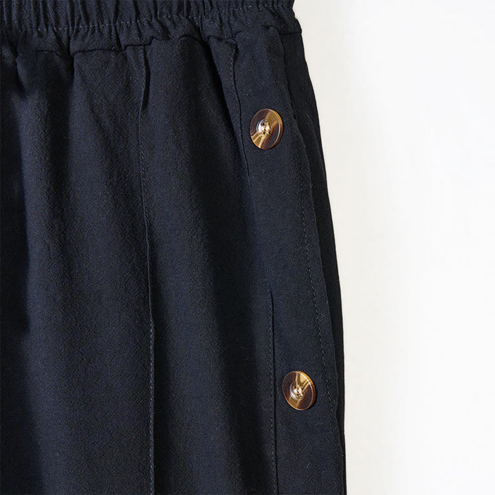 Pantalon en coton uni avec poches et boutons latéraux pour homme Motif Buddha Stones - image 6