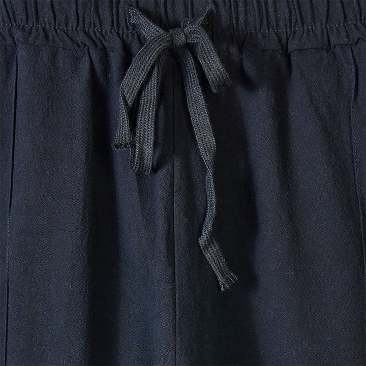 Pantalon en coton uni avec poches et boutons latéraux pour homme Motif Buddha Stones - image 5