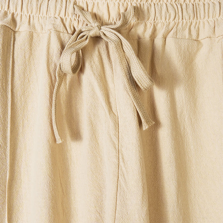 Pantalon en coton uni avec poches et boutons latéraux pour homme Motif Buddha Stones - image 1