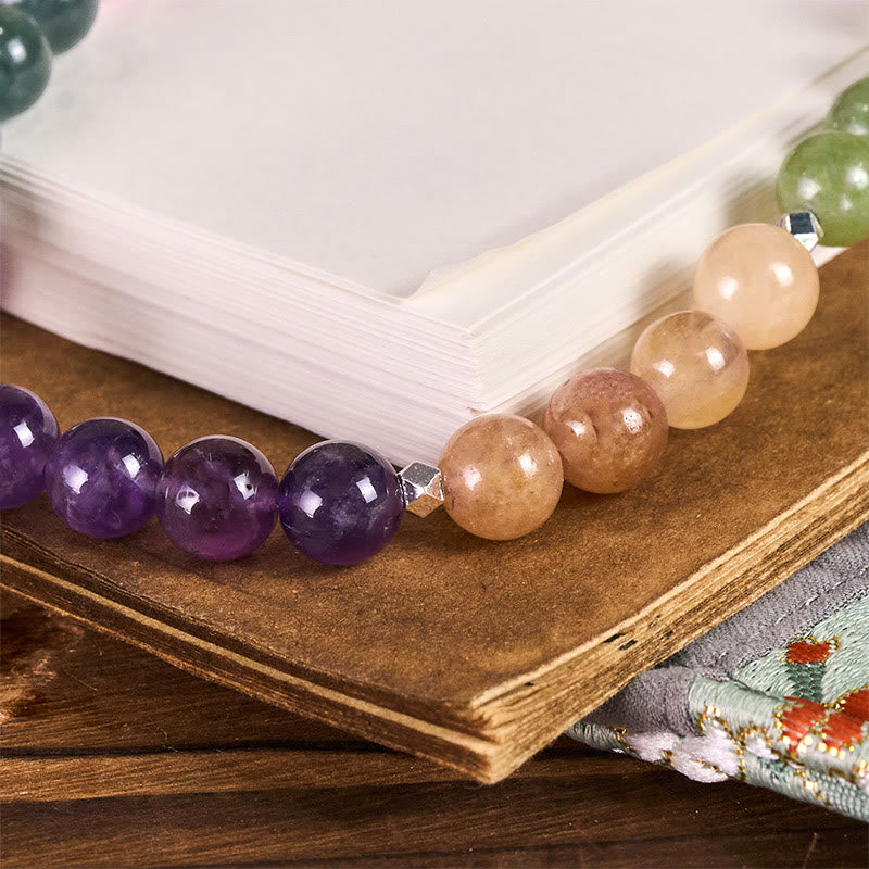 Buddha Stones, 8 mm, améthyste naturelle, porte-clés/décoration pour téléphone portable - image 2