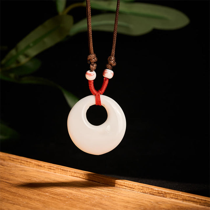 Collier en céramique avec pendentif d'illumination, Buddha Stones, pivoine ethnique, fleurs de pêcher, symbole de lotus - image 25