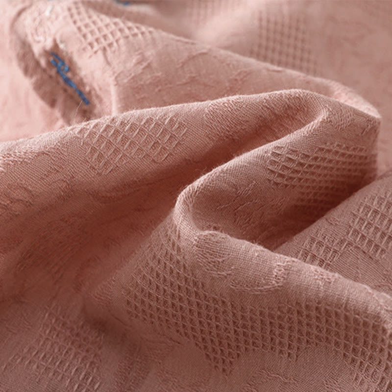 Chemise à manches longues en coton pour femme, brodée de Buddha Stones et au design asymétrique, avec boutons grenouille - image 19