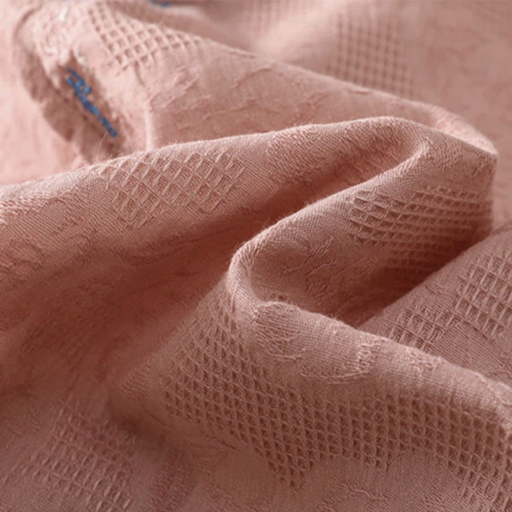 Chemise à manches longues en coton pour femme, brodée de Buddha Stones et au design asymétrique, avec boutons grenouille - image 19