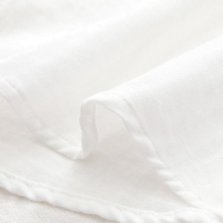 Chemise à manches longues en coton pour femme, Buddha Stones, automne, blanc et vert, boutons d'herbe - image 14