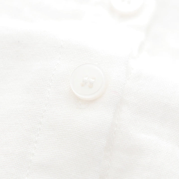 Chemise à manches longues en coton pour femme, Buddha Stones, automne, blanc et vert, boutons d'herbe - image 10